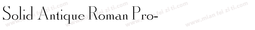 Solid Antique Roman Pro字体转换